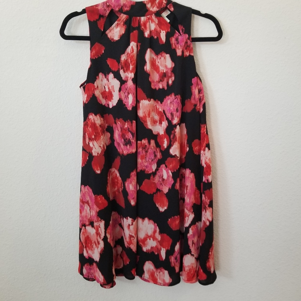 NWOT Gianni Bini Red/Black Floral Dress
